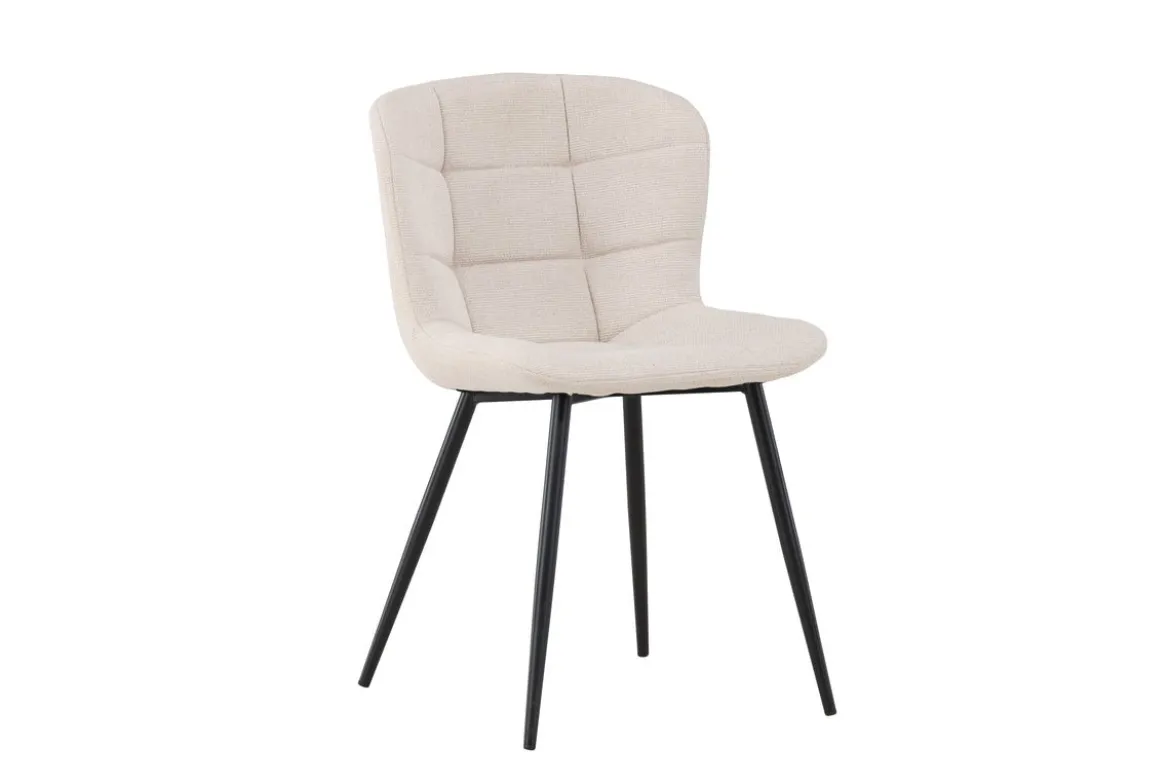 2er Set - Stuhl Angelica edle Kombination aus Beige und Schwarz