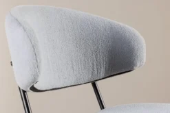 2er Set - Stuhl Antarctica mit weichem Bouclé - Stoff