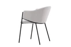 2er Set - Stuhl Calyra mit hellgrauem Samtstoff