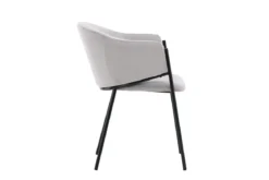 2er Set - Stuhl Calyra mit hellgrauem Samtstoff