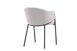 2er Set - Stuhl Calyra mit hellgrauem Samtstoff