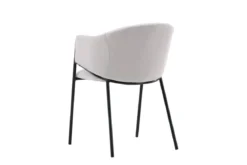 2er Set - Stuhl Calyra mit hellgrauem Samtstoff