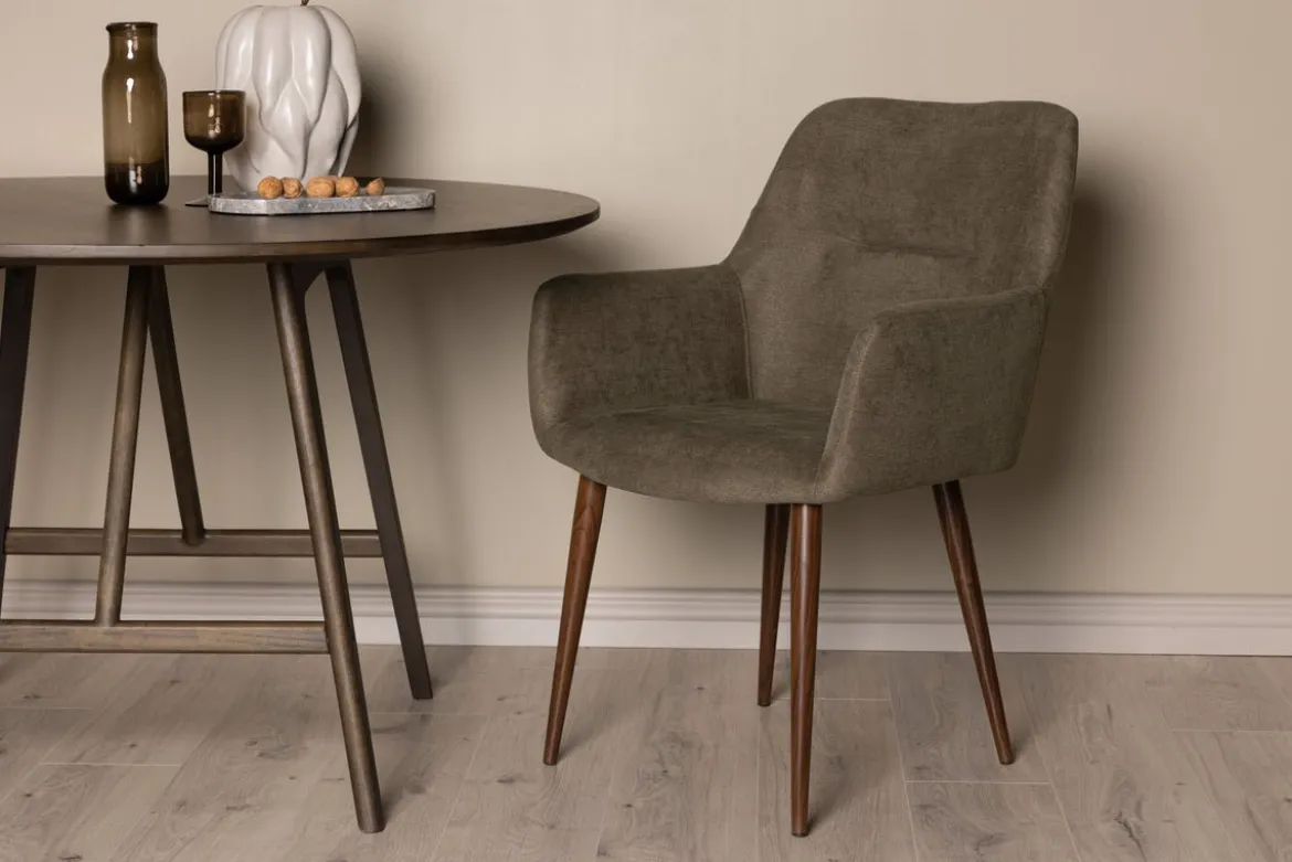 2er Set - Stuhl Future mit Beinen in modernem Walnussbraun