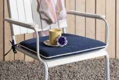 6er Set - Stuhlkissen Cushio aus Polyester in Blau