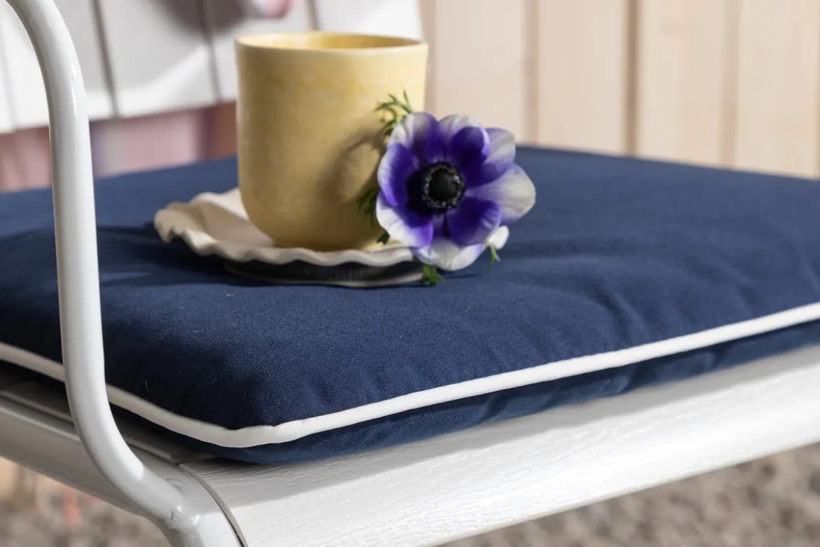 6er Set - Stuhlkissen Cushio aus Polyester in Blau
