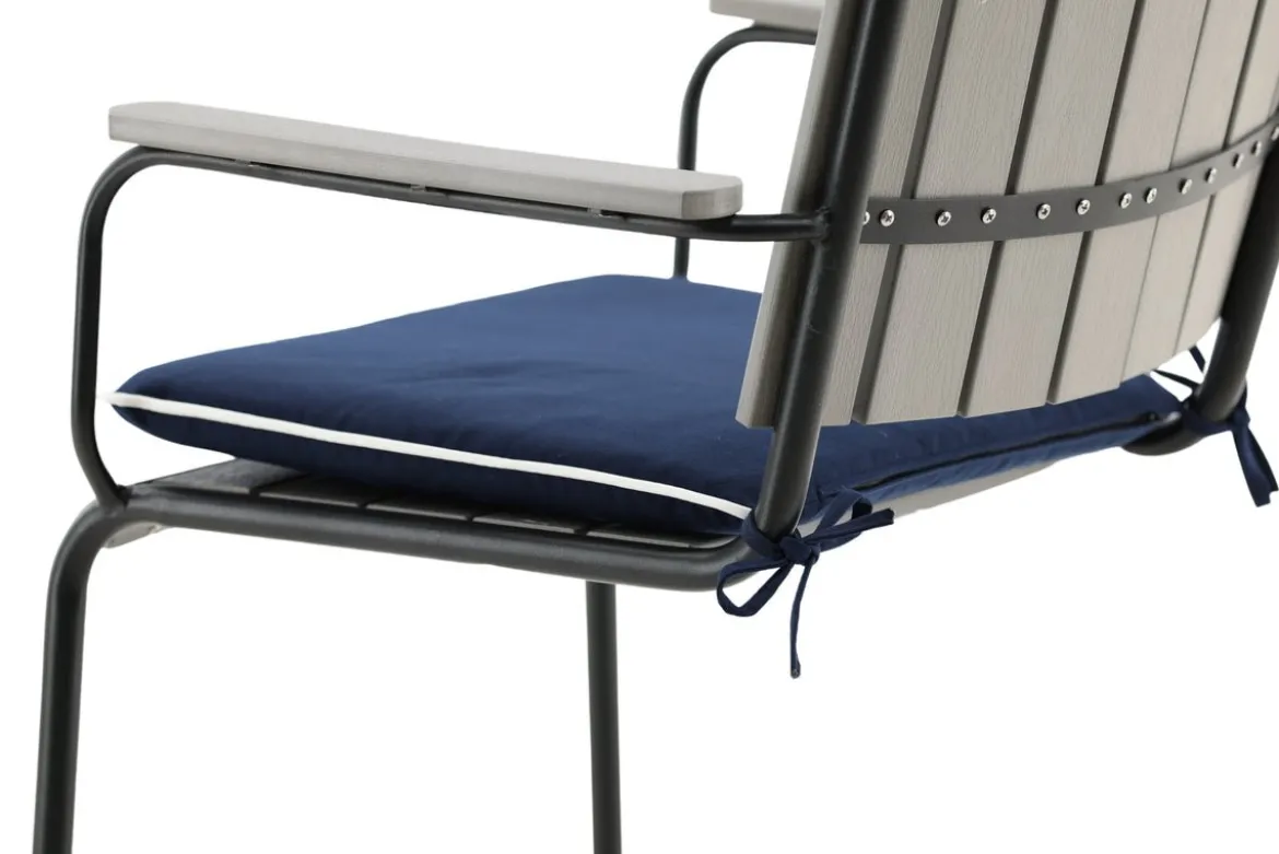 6er Set - Stuhlkissen Cushio aus Polyester in Blau