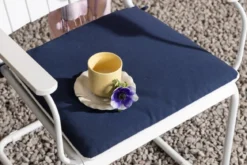 6er Set - Stuhlkissen Cushio aus Polyester in Blau