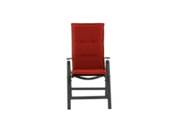 6er Set - Stuhlkissen Philly aus Polyester in Grau, Rot