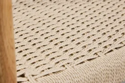 2er Set - Stuhl Leli aus Gummibaumholz und Seilgeflecht