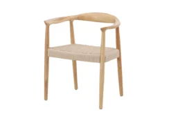 2er Set - Stuhl Leli aus Gummibaumholz und Seilgeflecht
