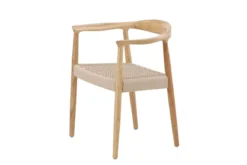 2er Set - Stuhl Leli aus Gummibaumholz und Seilgeflecht