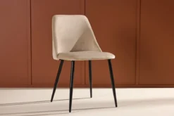 2er Set - Stuhl Liora aus weichem Polyestersamt