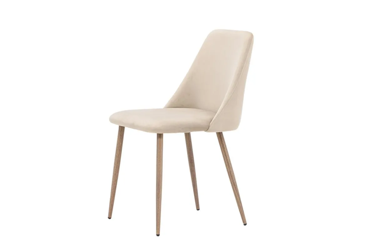 2er Set - Stuhl Liora aus weichem Polyestersamt