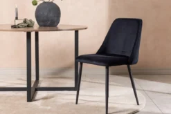 2er Set - Stuhl Liora aus weichem Polyestersamt