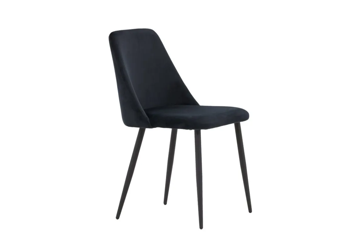 2er Set - Stuhl Liora aus weichem Polyestersamt