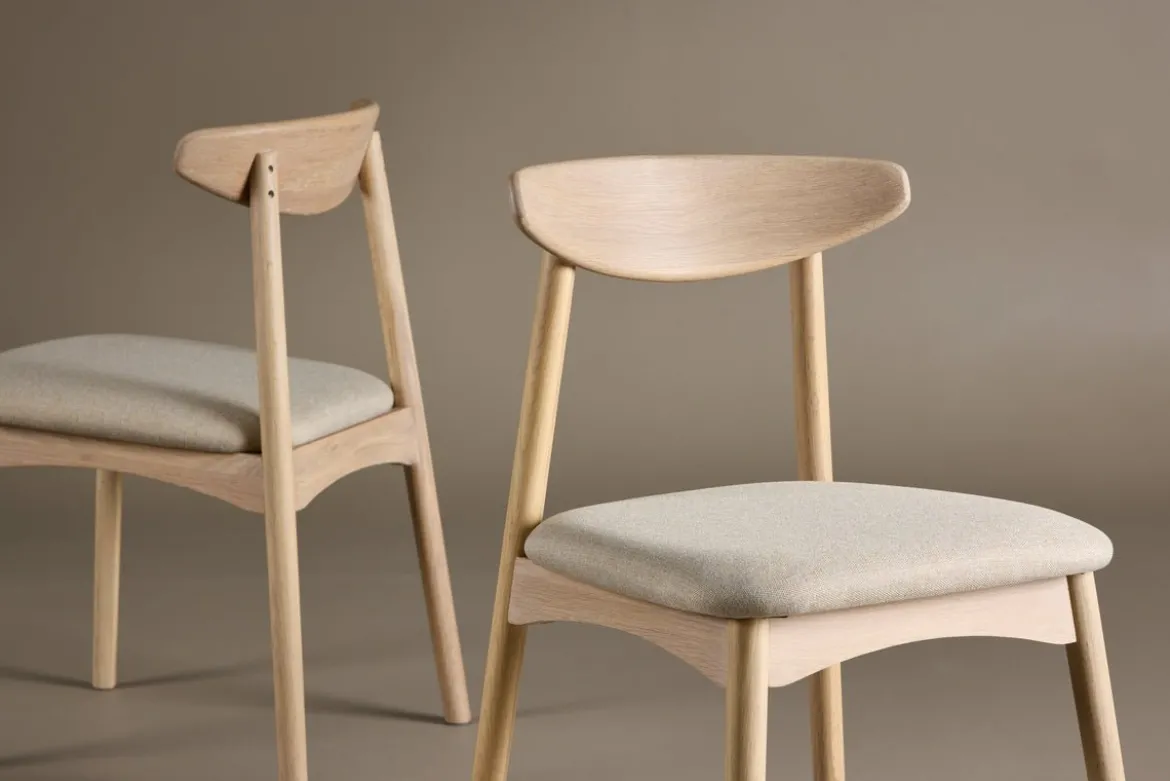 2er Set - Stuhl Malte aus lackiertem Eichenholz