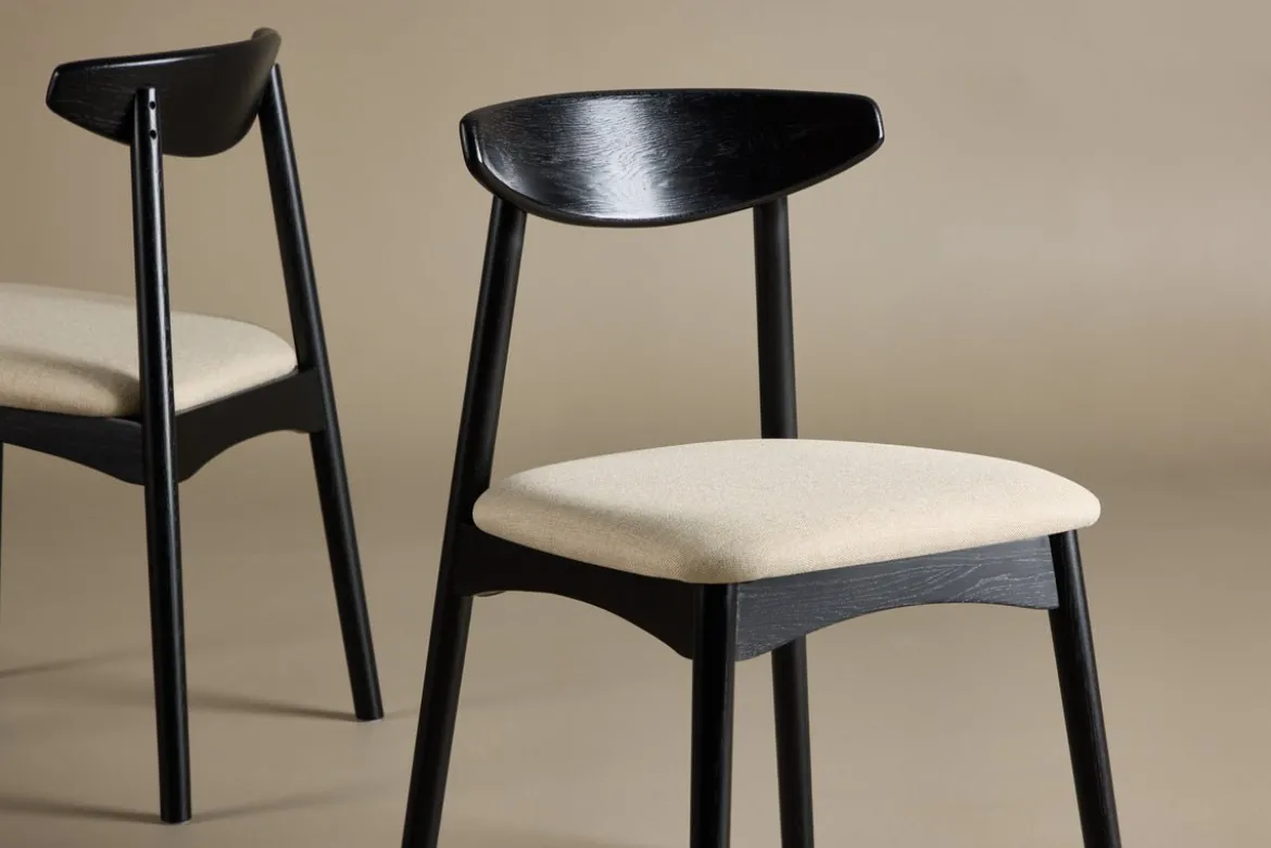 2er Set - Stuhl Malte aus lackiertem Eichenholz