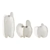 3er Set Vase Lela - Weiß, aus Steingut