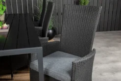 2er Set - Venezia Gartenstuhl in Rattanoptik in Schwarz, Weiß oder Naturoptik
