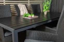 2er Set - Venezia Gartenstuhl in Rattanoptik in Schwarz, Weiß oder Naturoptik