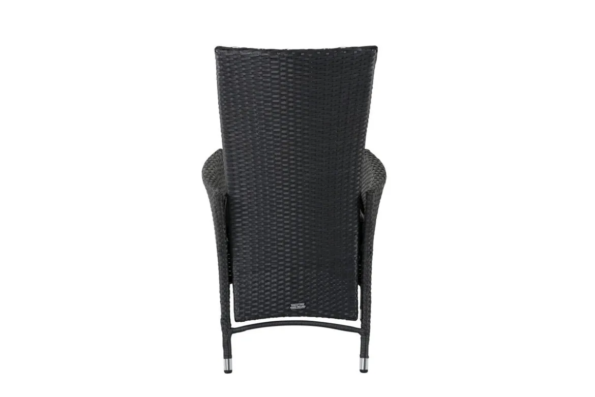 2er Set - Venezia Gartenstuhl in Rattanoptik in Schwarz, Weiß oder Naturoptik