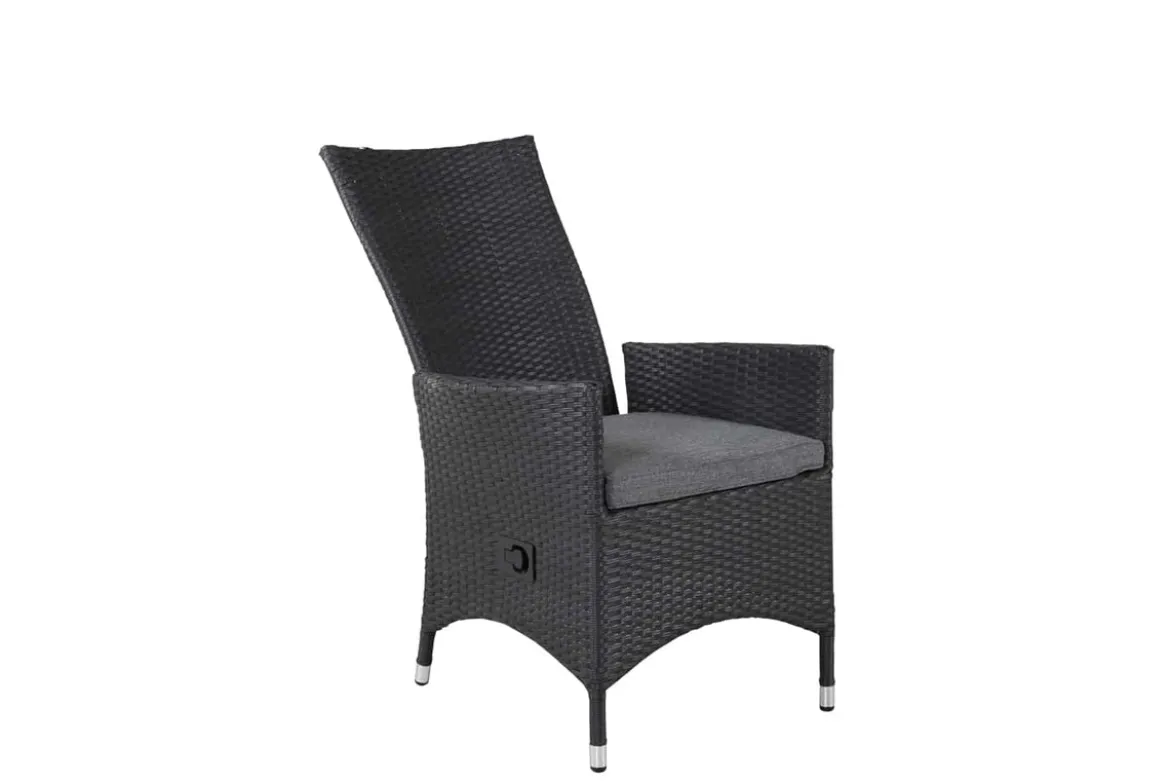 2er Set - Venezia Gartenstuhl in Rattanoptik in Schwarz, Weiß oder Naturoptik