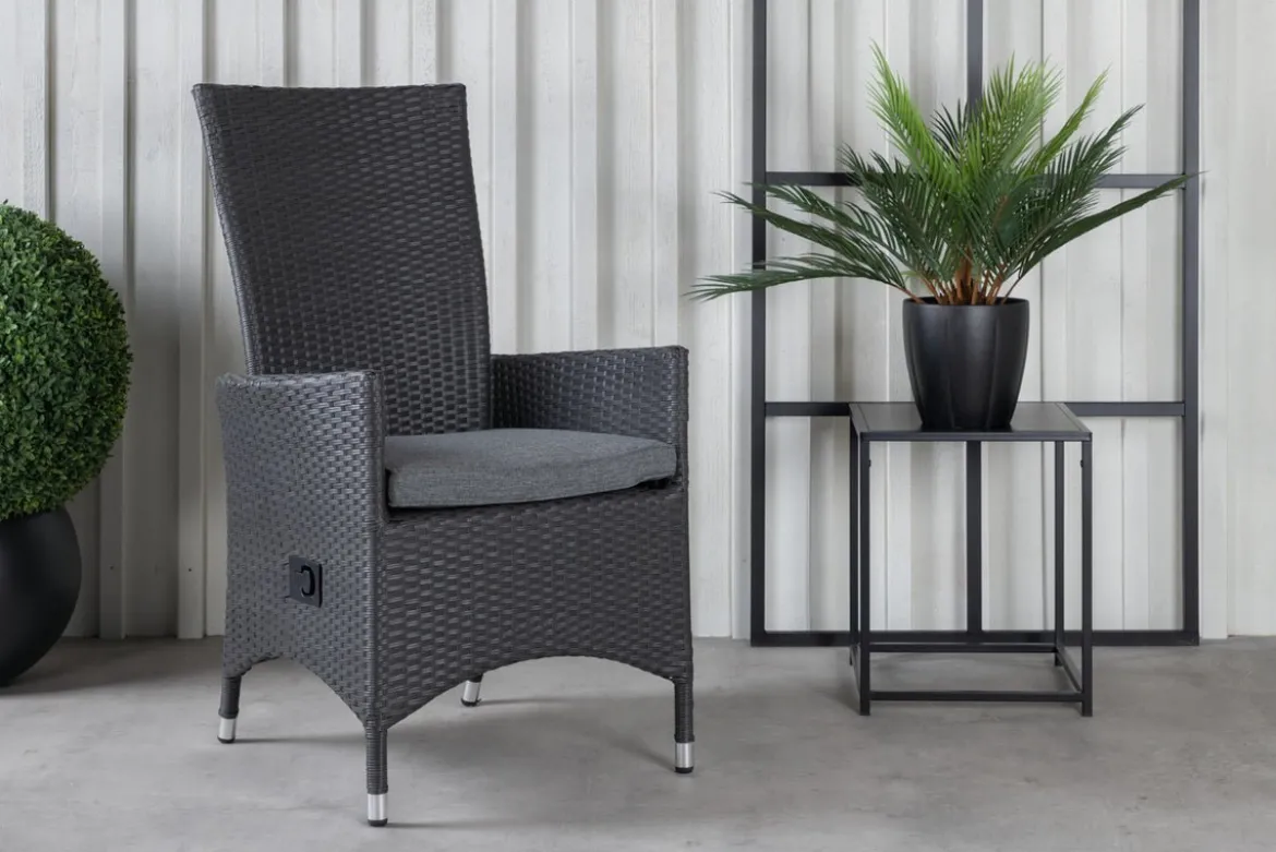 2er Set - Venezia Gartenstuhl in Rattanoptik in Schwarz, Weiß oder Naturoptik