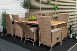 2er Set - Venezia Gartenstuhl in Rattanoptik in Schwarz, Weiß oder Naturoptik