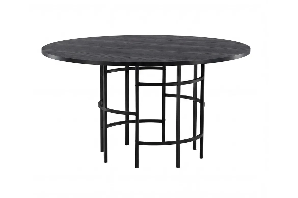 Esstisch Amaya - rundes Design im Industrial-Look
