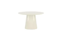 Esstisch Ariana - rund in Beige mit Hochglanzlack