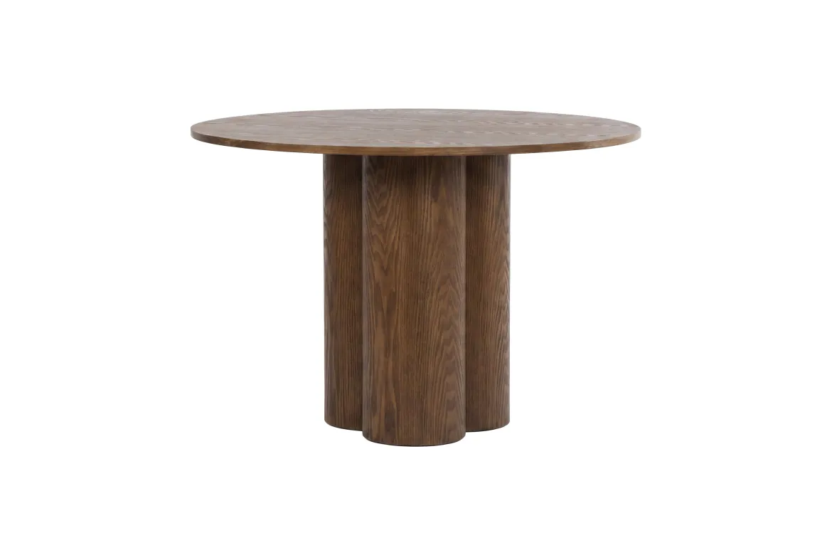 Esstisch Cavella - rundes Design in Holzoptik