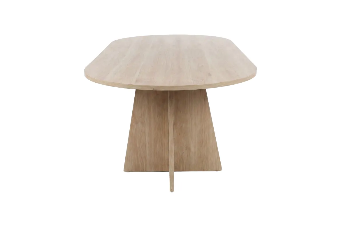 Esstisch Cazaro - ovales Design in Holzoptik