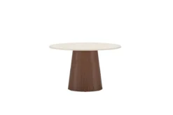 Esstisch Darian - in Beige & Mokka mit MDF-Gestell