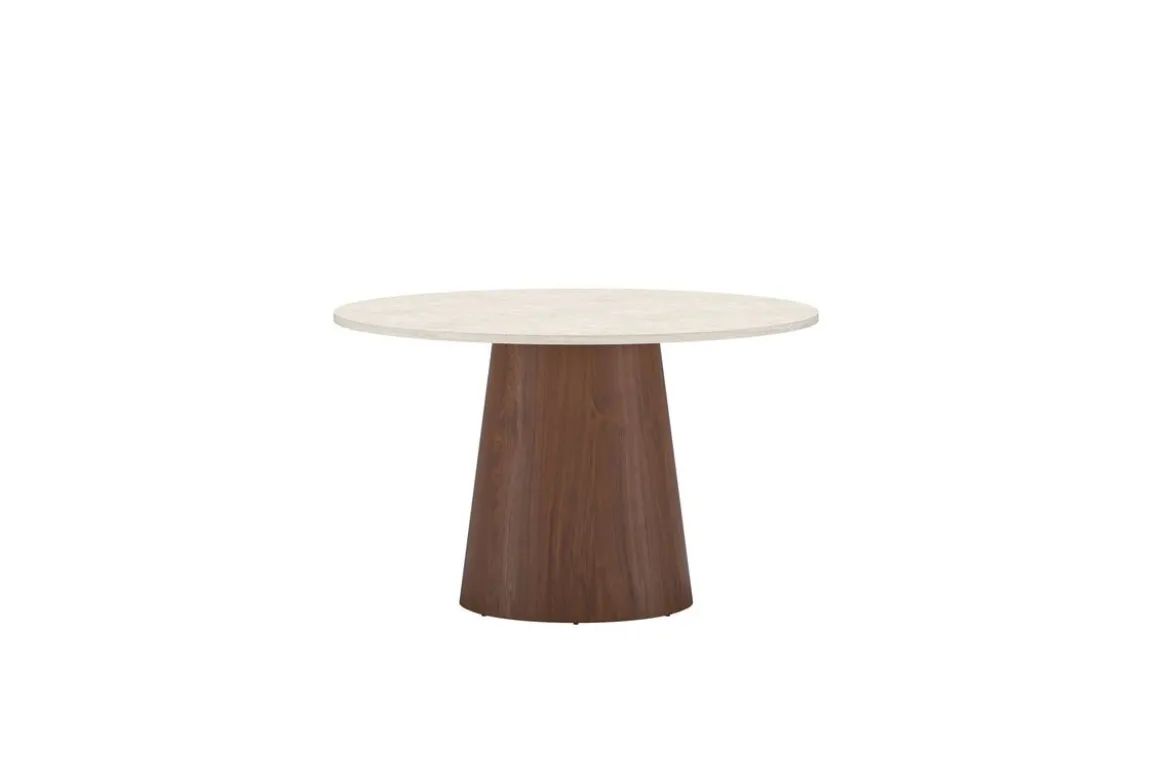 Esstisch Darian - in Beige & Mokka mit MDF-Gestell