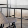Esstisch Life - rechteckiger Esstisch in Schwarz aus Stahl und Glas