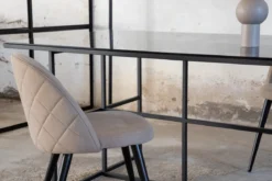 Esstisch Life - rechteckiger Esstisch in Schwarz aus Stahl und Glas