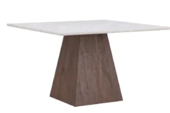 Esstisch Lior 120×120 cm in Hellgrau mit MDF-Gestell