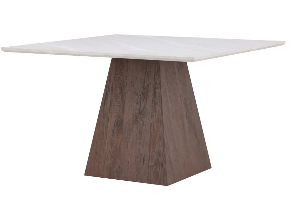 Esstisch Lior 120×120 cm in Hellgrau mit MDF-Gestell