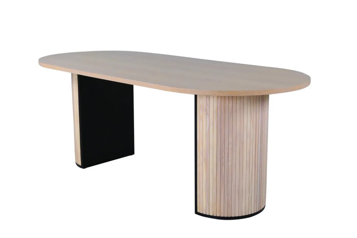 Esstisch Moani - mit robusten Gestell im gerippten Design