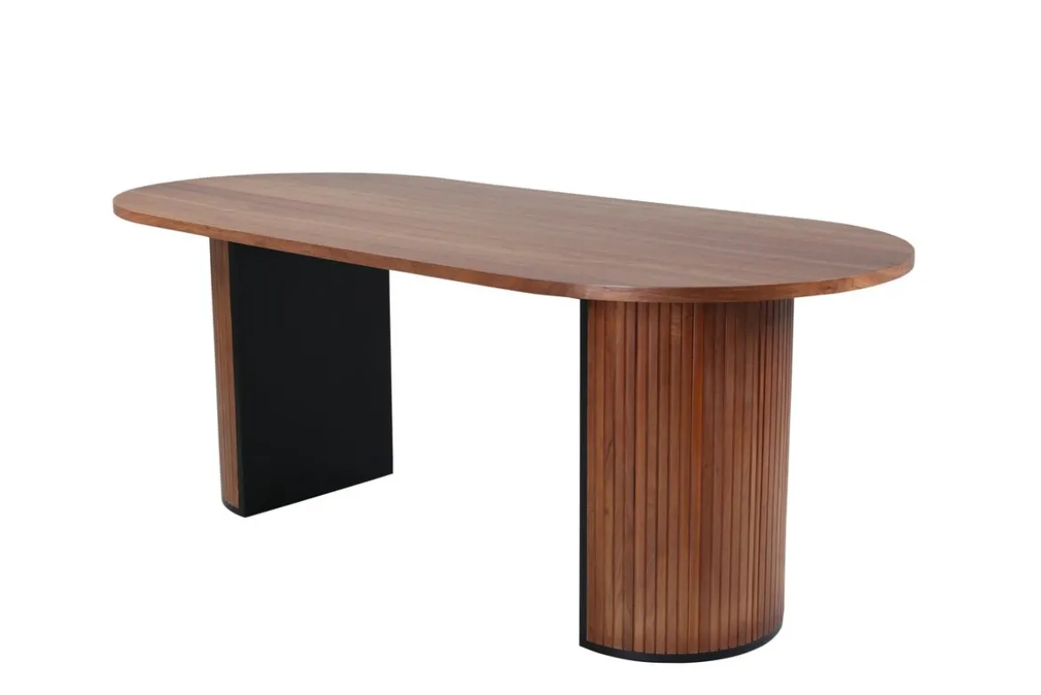 Esstisch Moani - mit robusten Gestell im gerippten Design