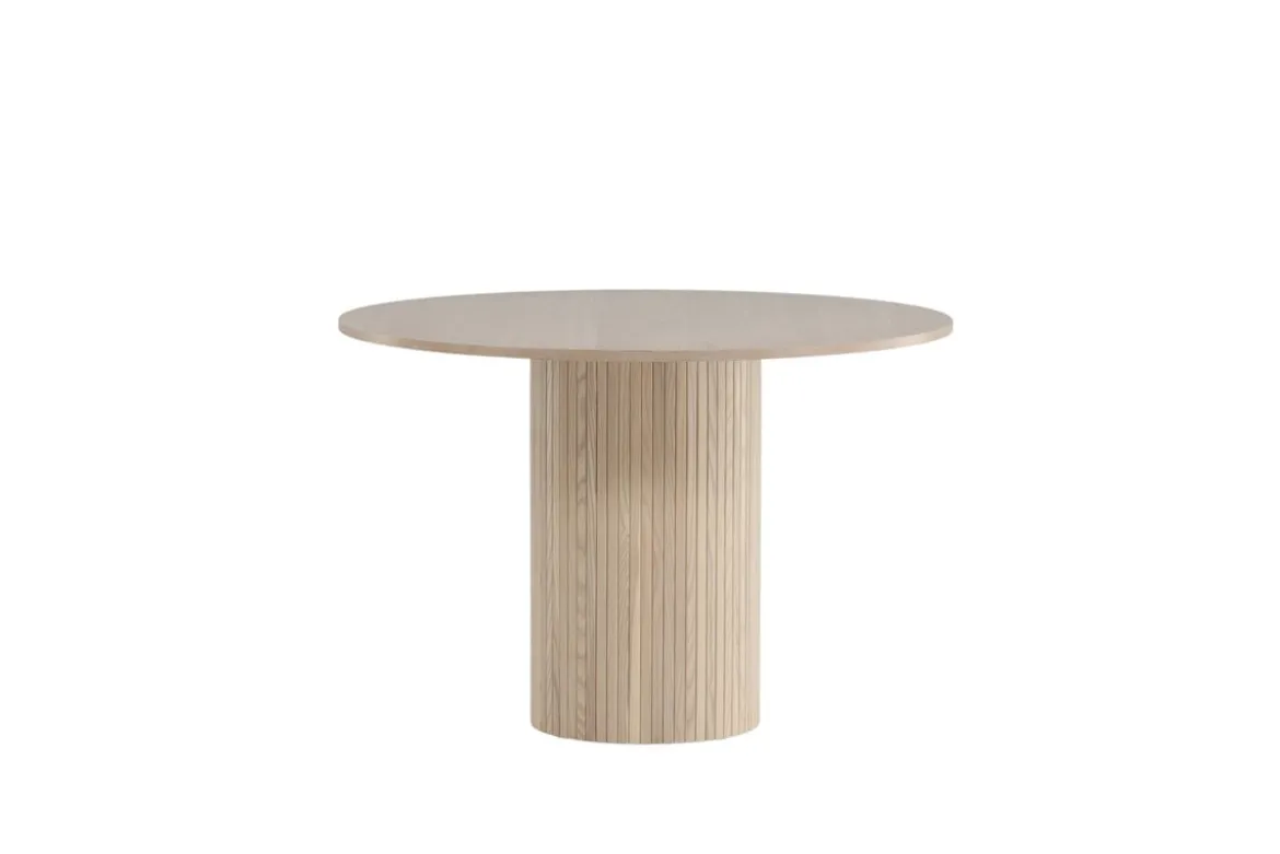 Esstisch Nuvani - mit robusten Gestell im gerippten Design