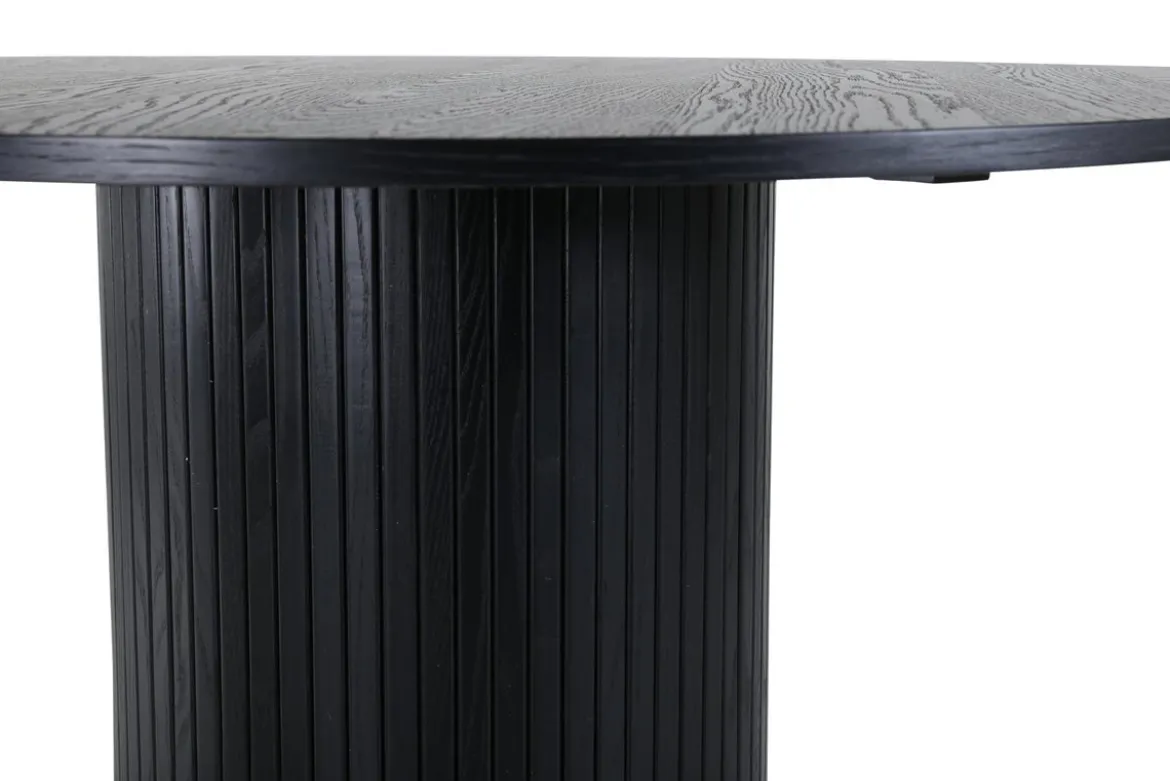 Esstisch Nuvani - mit robusten Gestell im gerippten Design