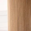 Esstisch Orlén – Runder Design-Esstisch Ø120 cm mit Glasplatte und geriffeltem Fuß