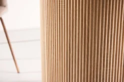 Esstisch Orlén – Runder Design-Esstisch Ø120 cm mit Glasplatte und geriffeltem Fuß
