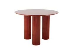 Esstisch Rufia – Skulpturales Design in Rot