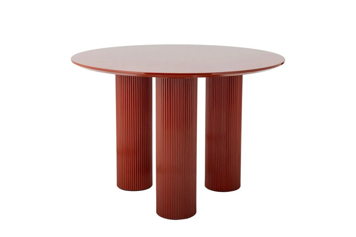 Esstisch Rufia – Skulpturales Design in Rot