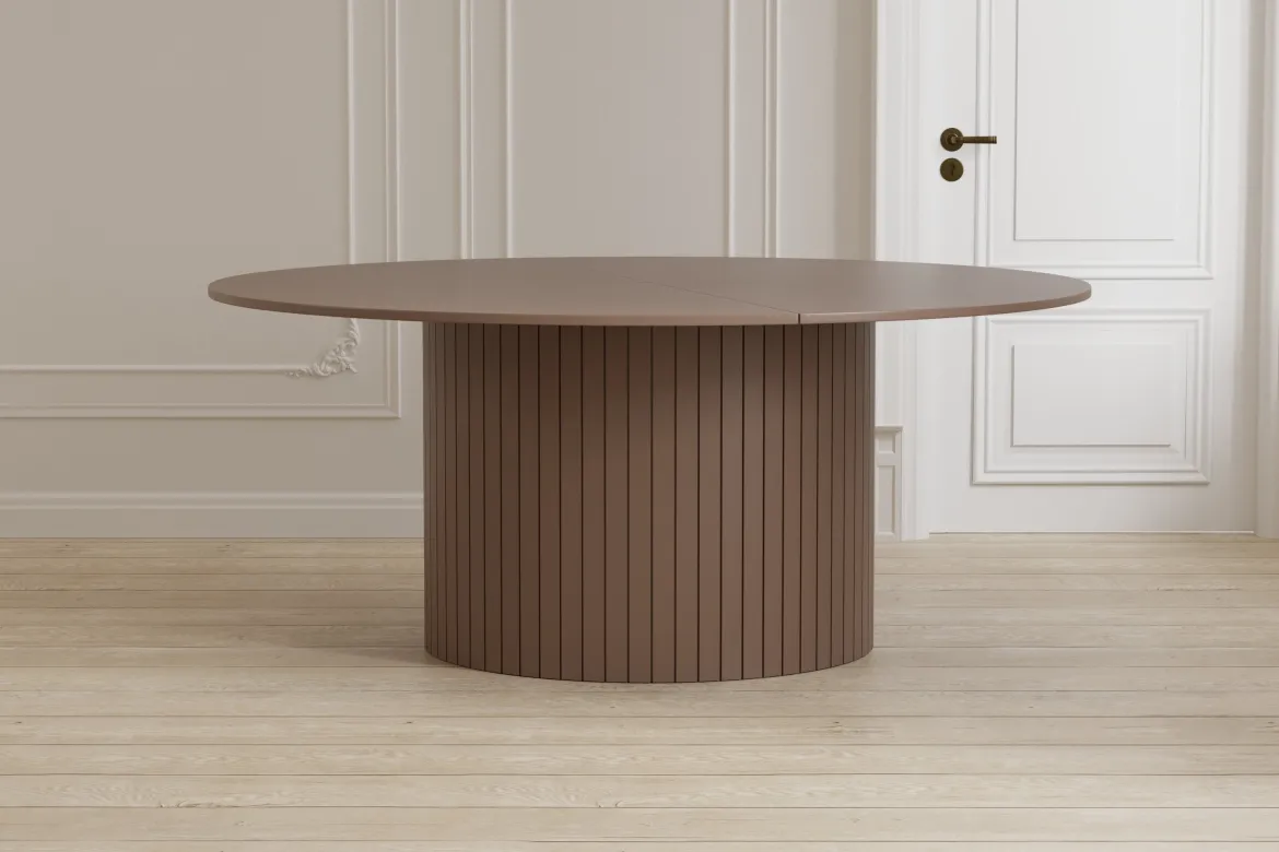 Esstisch Welora - Beige in rundem Design