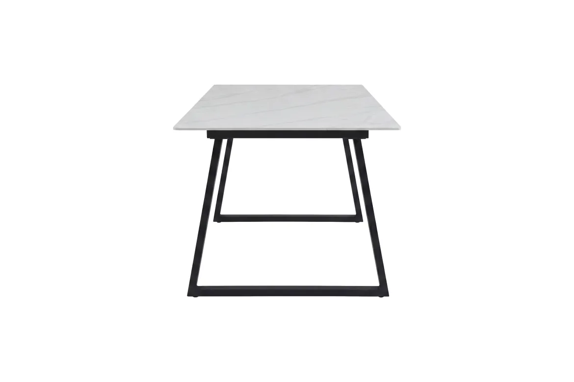 Esstisch Zarela - rechteckiges Design in Mamoroptik