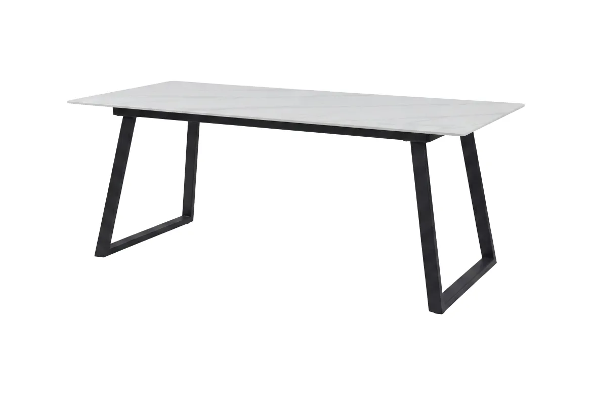 Esstisch Zarela - rechteckiges Design in Mamoroptik