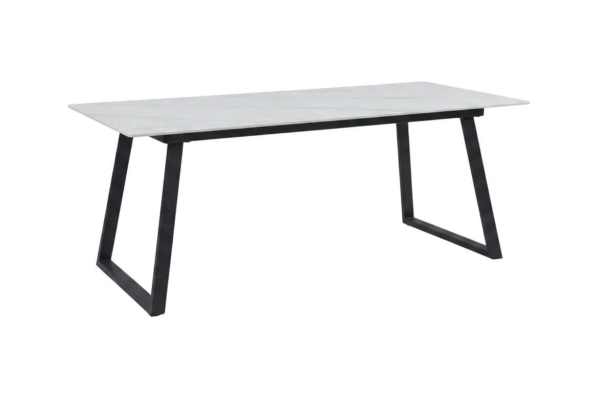 Esstisch Zarela - rechteckiges Design in Mamoroptik
